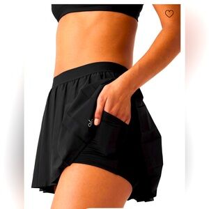 ALO Yoga Varsity Tennis Skirt, Black XS